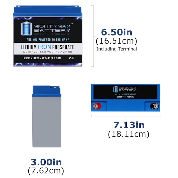 12V 18AH Lithium Replacement Battery For Data Shield AT800 T350A